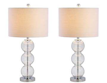 Bella 27" Glass Triple Sphere LED Table Lamp - JONATHAN Y